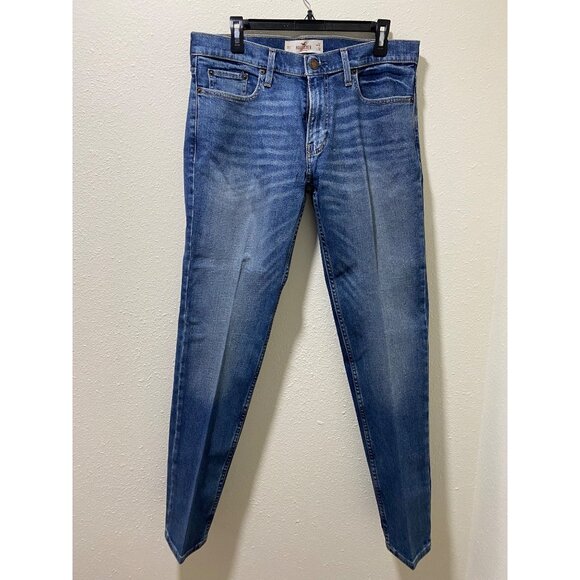 Hollister Men’s Slim Straight Jeans W32 L32 Epic Flex Blue - Picture 6 of 12